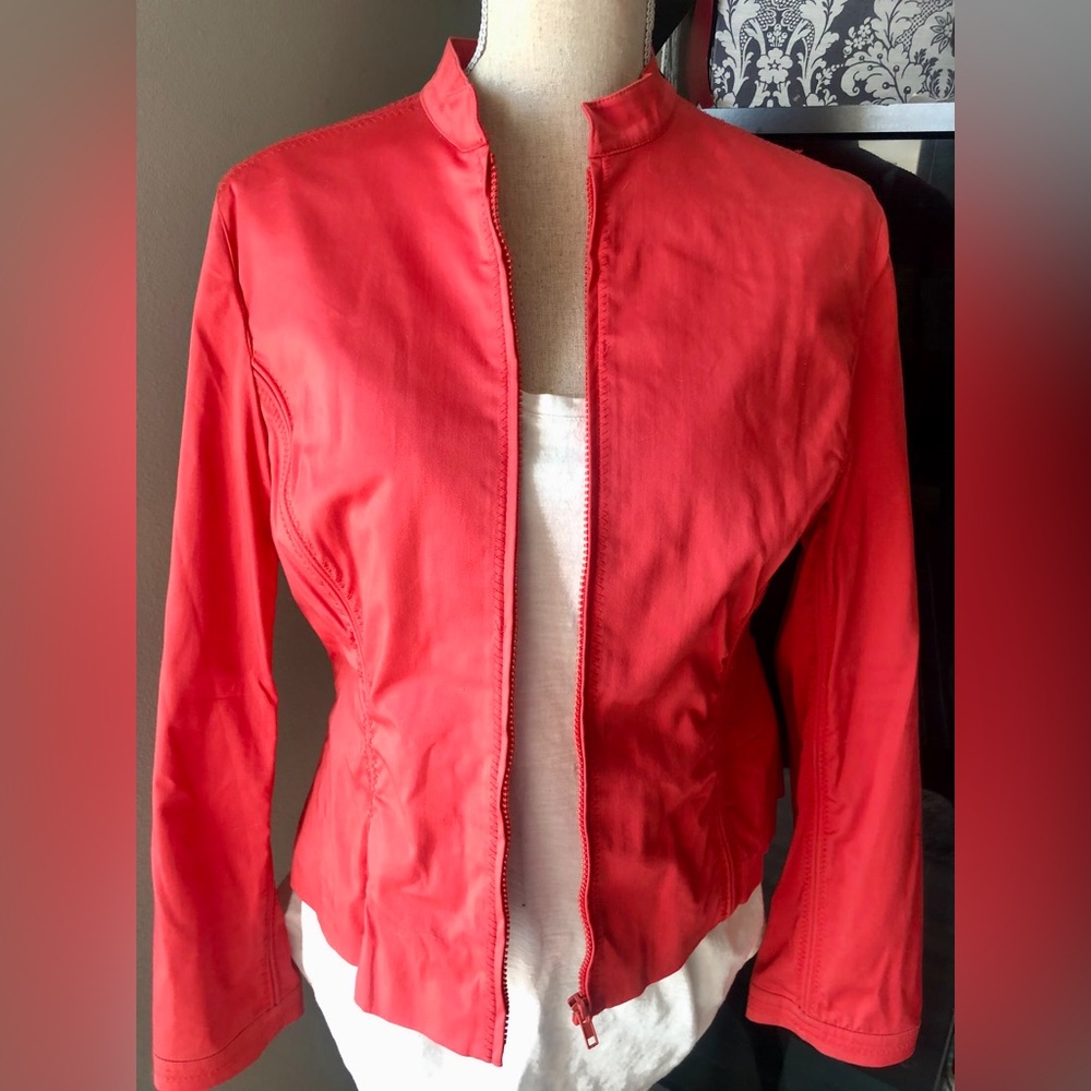 Nine & Co Lightweight Zip Front Tailored Jacket Orange - Large (matching Capri!)